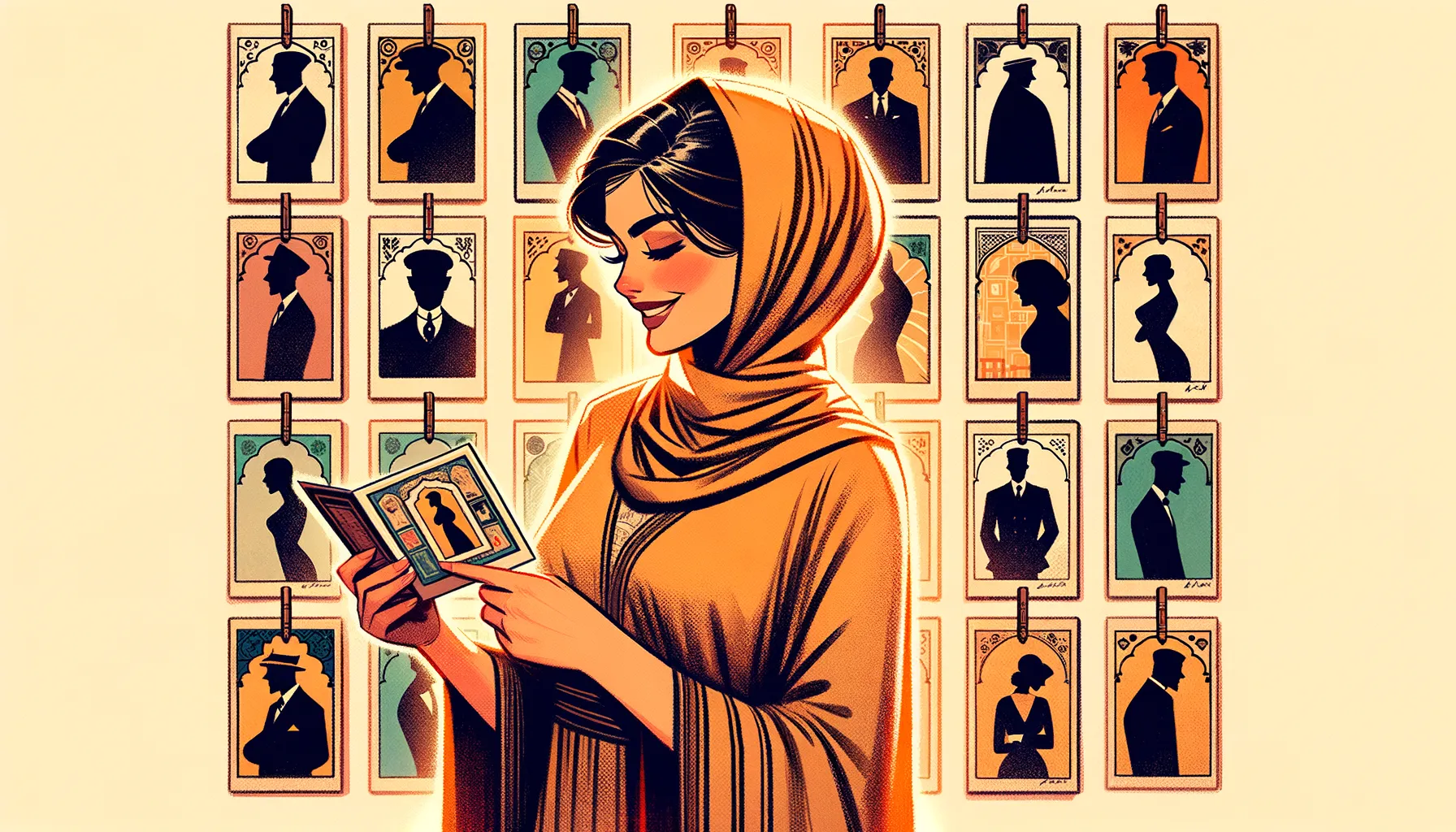 Illustration éditoriale pour réussir un profil AdopteUnMec